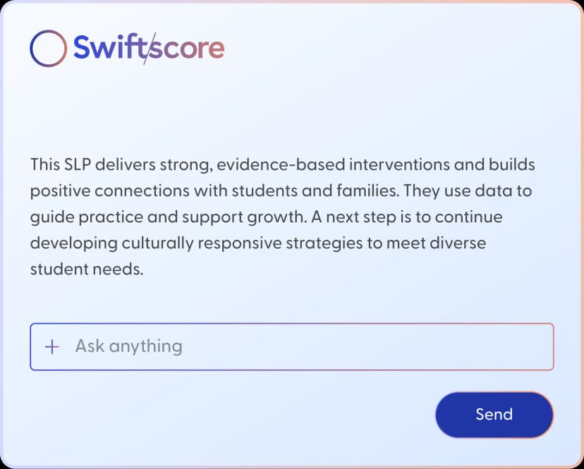AI-powered feedback interface