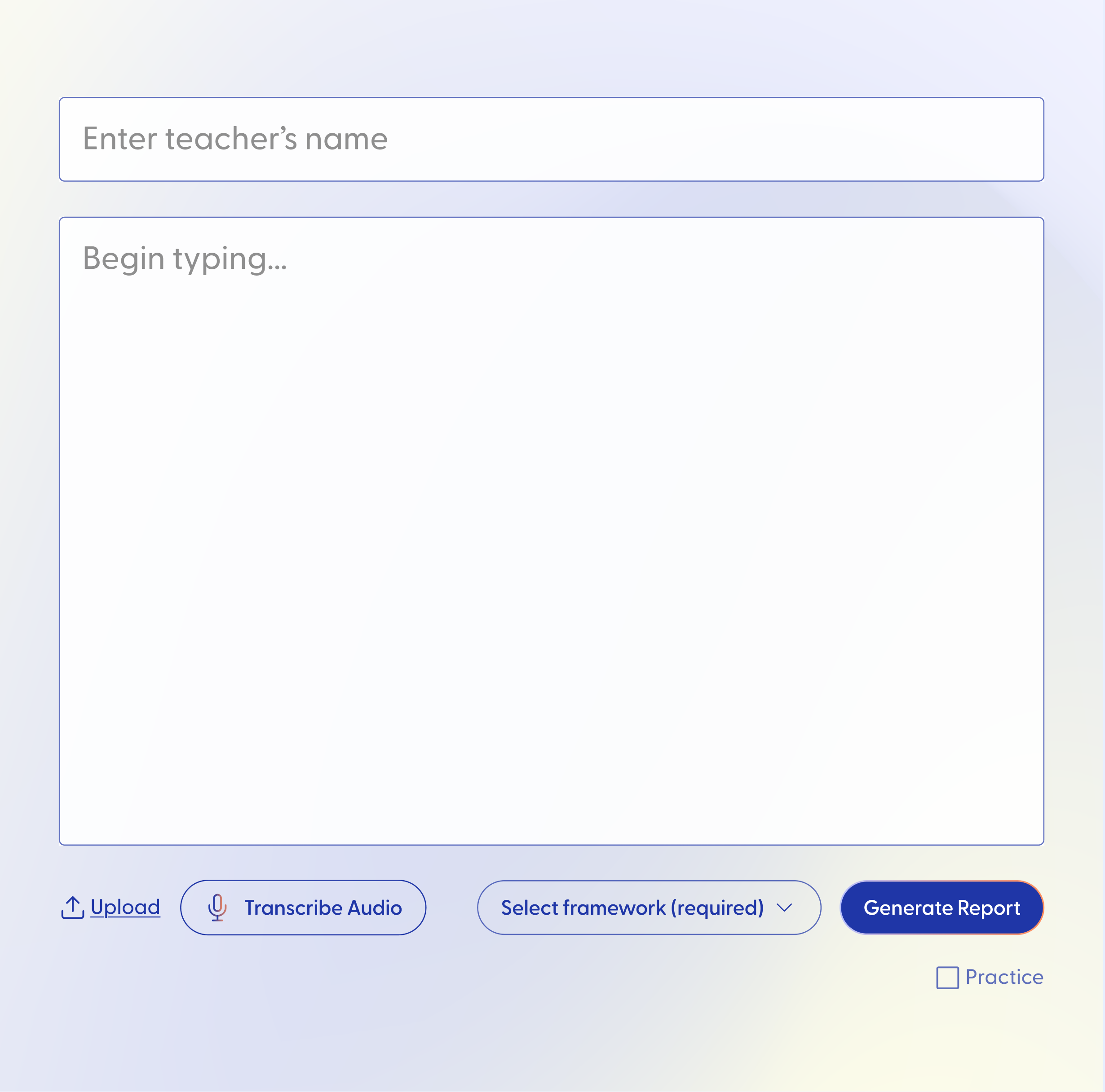 Seamlessly start an evaluation